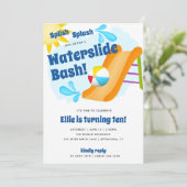 スプラッシュウォータースライドバッシュ、夏のおもしろい誕生日 招待状 (スタンド正面)