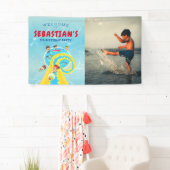 スプラッシュウォーターパークウォータースライド誕生日ウェルカムサイン 横断幕 (インサイチュ)