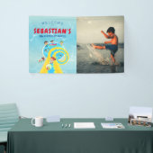 スプラッシュウォーターパークウォータースライド誕生日ウェルカムサイン 横断幕 (トレードショー)