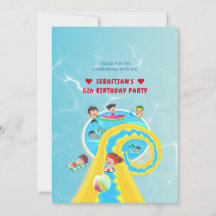 スプラッシュウォーターパークサマーウォータースライド誕生日パーティー