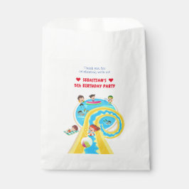 スプラッシュウォーターパークサマーウォータースライド誕生日パーティー フェイバーバッグ