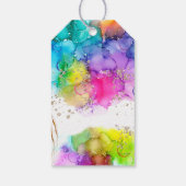 スプラッシュカラフルウォーターのカラー誕生日 ギフトタグ (裏面)