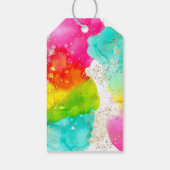 スプラッシュカラフルウォーターのカラー誕生日 ギフトタグ (裏面)