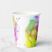 スプラッシュカラフルウォーターのカラー誕生日 紙コップ (裏面)