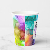 スプラッシュカラフルウォーターのカラー誕生日 紙コップ (右)