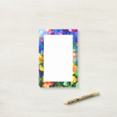 スプラッシュカラフルウォーターカラーフローラテーマ ポストイット (デスク上)