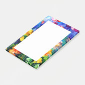 スプラッシュカラフルウォーターカラーフローラテーマ ポストイット (アングル)