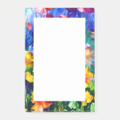 スプラッシュカラフルウォーターカラーフローラテーマ ポストイット (正面)