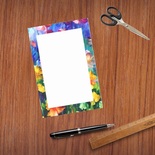 スプラッシュカラフルウォーターカラーフローラテーマ ポストイット