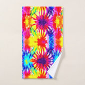 スプラッシュカラフルデザインモダンタイ染料 バスタオルセット (ハンドタオル)