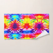 スプラッシュカラフルデザインモダンタイ染料 バスタオルセット (ハンドタオル)