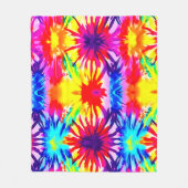 スプラッシュカラフルデザインモダンタイ染料 フリースブランケット (正面)