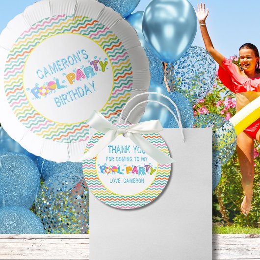 スプラッシュカラフルプールパーティーありがとうございます フェイバータグ