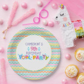 スプラッシュカラフルプールパーティービーチ誕生日 ペーパープレート (パーティー)