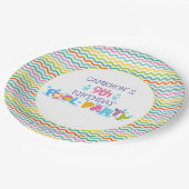 スプラッシュカラフルプールパーティービーチ誕生日 ペーパープレート (アングル)