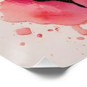 スプラッシュカラフル付き芸術的蝶 ポスター (コーナー)