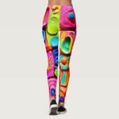 スプラッシュカラフル彫刻:マンガ風アートスタイル レギンス (裏面)