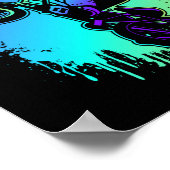 スプラッシュカラフルBMX自転車ボーイズ自転車 ポスター (角)