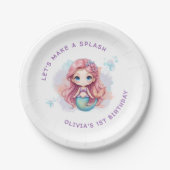 スプラッシュガールズマーメイド誕生日パーティーを作ろう ペーパープレート (正面)