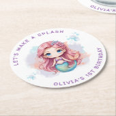 スプラッシュガールズマーメイド誕生日パーティーを作ろう ラウンドペーパーコースター (アングル)