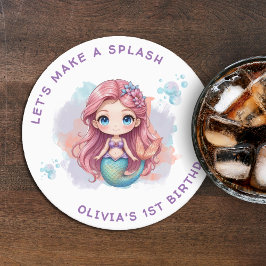 スプラッシュガールズマーメイド誕生日パーティーを作ろう ラウンドペーパーコースター