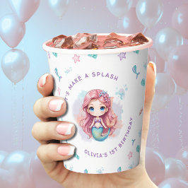 スプラッシュガールズマーメイド誕生日パーティーを作ろう 紙コップ