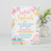 スプラッシュガール夏のバッシュ誕生日 招待状 (スタンド正面)