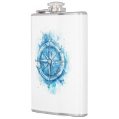 スプラッシュコンパス – 青芸術的水色 フラスク (左)