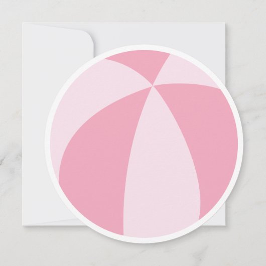 スプラッシュサマープールパーティー誕生日 招待状 (裏面)