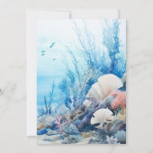 スプラッシュシャンプキラーホエールボーイ海シー誕生日 招待状 (裏面)