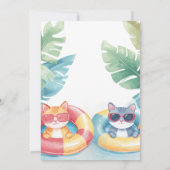 スプラッシュスプラッシュプールパーティー誕生日 招待状 (裏面)