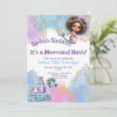 スプラッシュスプラッシュマーメイドパーティー招待状 招待状 (スタンド正面)