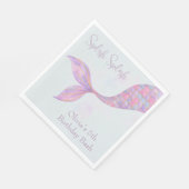 スプラッシュスプラッシュマーメイド誕生日ナプキンス スタンダードランチョンナプキン (角)