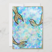 スプラッシュスプラッシュ人魚バッシュプールパーティー誕生日 招待状 (裏面)