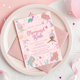 スプラッシュスプラッシュ8誕生日マーメイド招待状 招待状