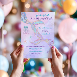 スプラッシュスプラッシュ！マーメイドパーティーの招待状 招待状