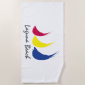 スプラッシュセイル絵を描ズ_-The-Wind_Lagunaビーチ ビーチタオル (正面)