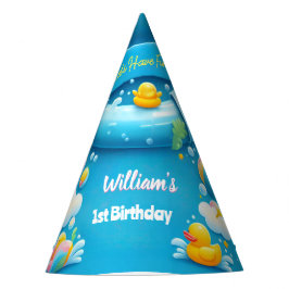 スプラッシュバブル夏ダックフォーム1st誕生日 パーティーハット