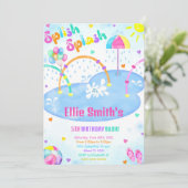 スプラッシュパッドの誕生日招待状 招待状 (スタンド正面)