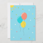 スプラッシュパッドパーティーウォーターパーク誕生日 招待状 (裏面)