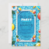 スプラッシュパッドパーティー招待状 - オーダーメイド水泳招待状 招待状 (正面)