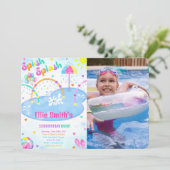 スプラッシュパッド誕生日写真招待状 招待状 (スタンド正面)