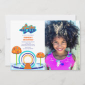スプラッシュパッド誕生日写真 招待状 (正面)