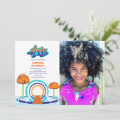 スプラッシュパッド誕生日写真 招待状 (スタンド正面)