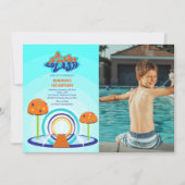 スプラッシュパッド誕生日 招待状 (正面)