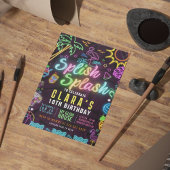 スプラッシュパーティーグローパーティー編集可能招待状 招待状