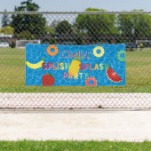 スプラッシュパーティーlプール誕生日lサマーフルーツ 横断幕 (インサイチュ)