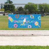 スプラッシュパーティーlプール誕生日lデザート 横断幕 (インサイチュ)