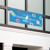 スプラッシュパーティーlプール誕生日lデザート 横断幕 (ビルの外側)