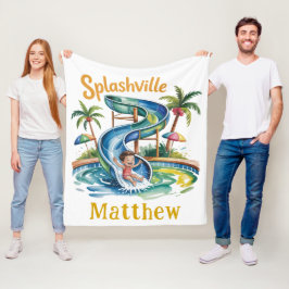 スプラッシュビルウォータースライドボーイバースデーパーティギフト フリースブランケット